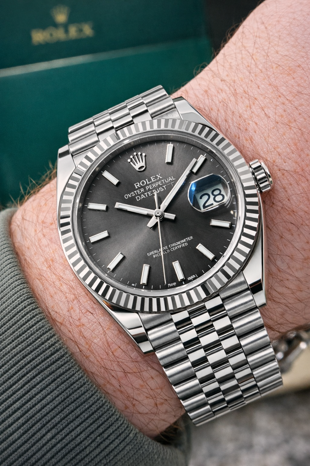 Rol_ex Just Date Silver Black