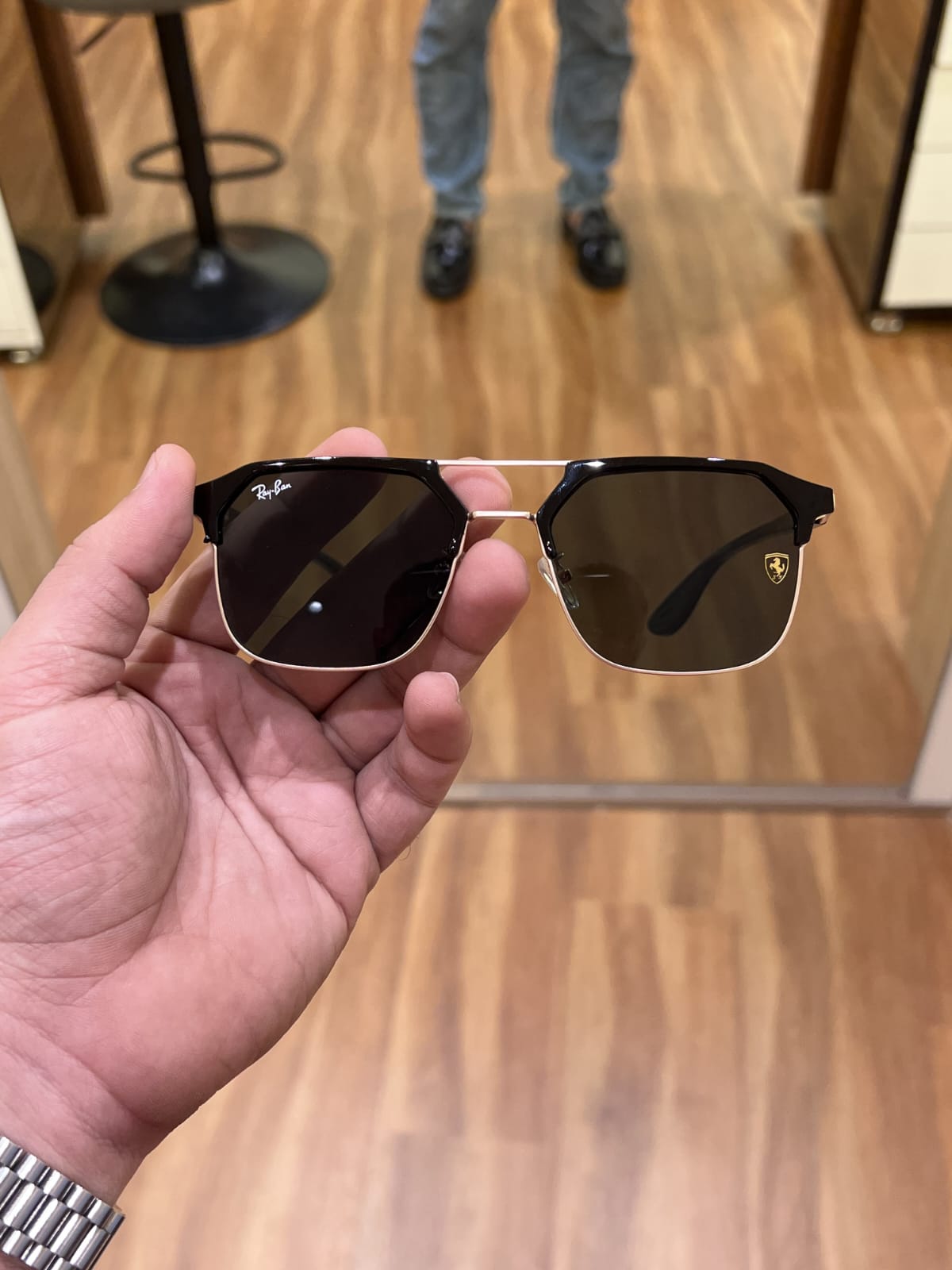 Rayban 04 gold green